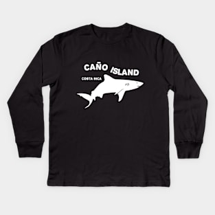 Shark Diving Caño Island - Costa Rica Kids Long Sleeve T-Shirt